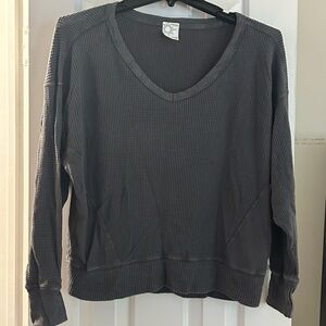 Aerie Gray Long Sleeve Tee